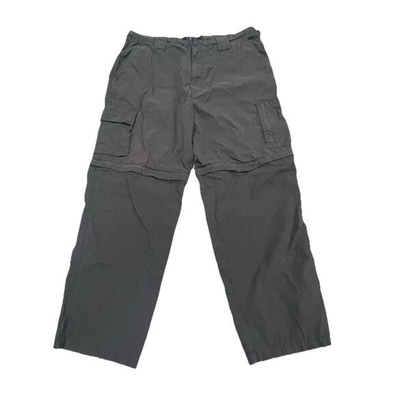 VTG Sonoma Men 36 x 30 Cargo Pants Convertible Gray Skate Baggy Khakis Y2K - Picture 1 of 13